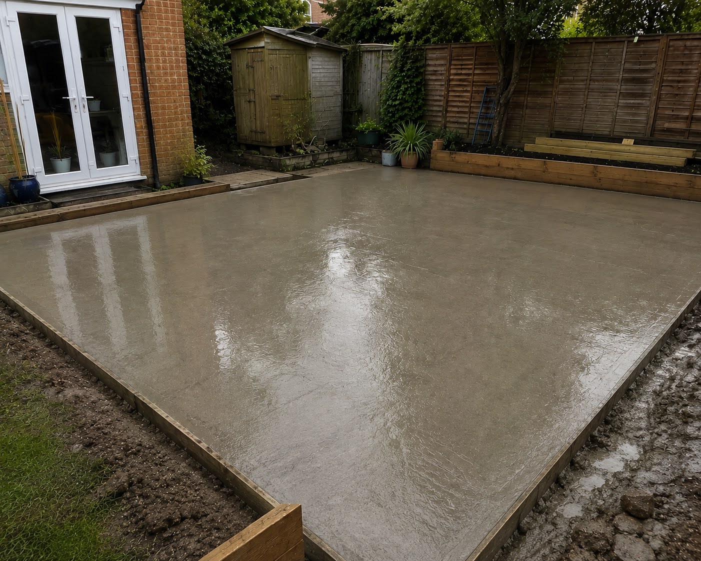 Concrete groundwork and replacement base installation in Milton Keynes