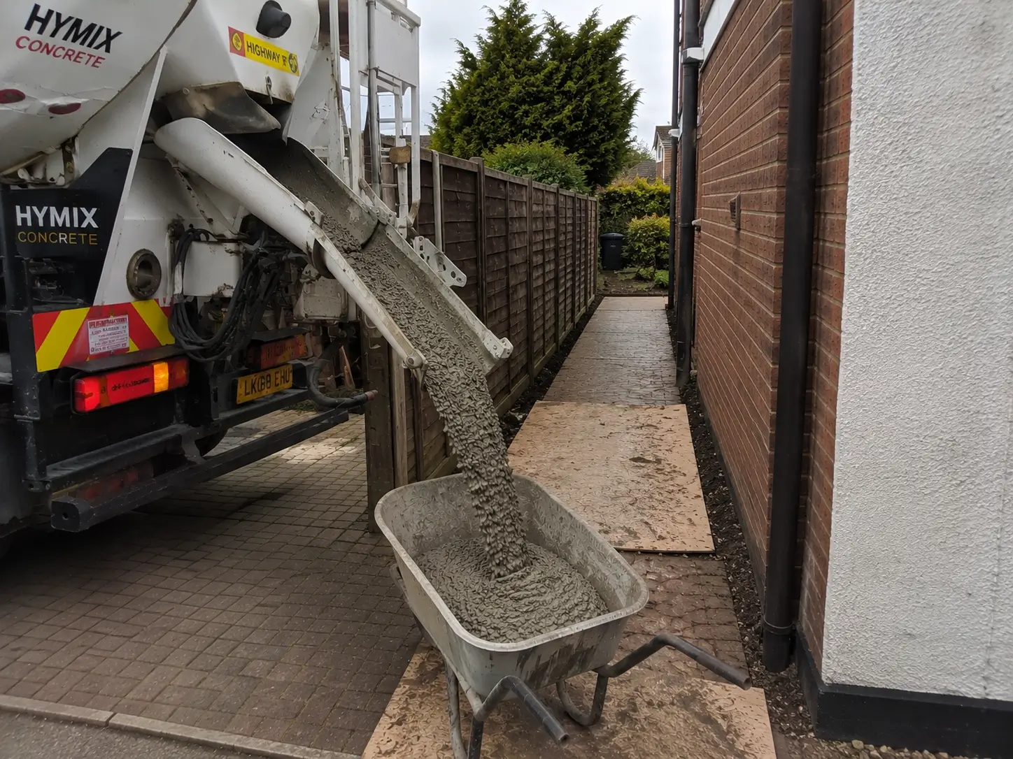 Concrete base installation work in Bletchley