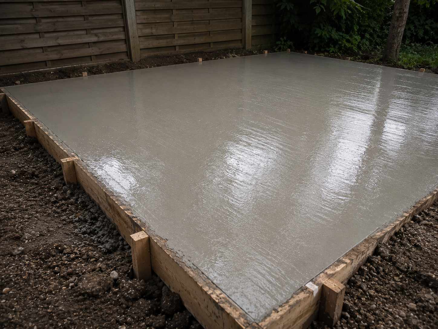Concrete base for milton keynes garden