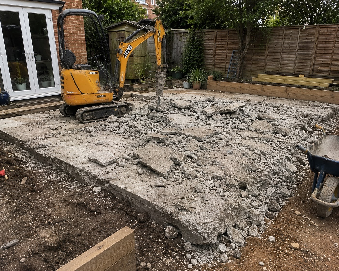 Concrete base removal and replacement work in Milton Keynes