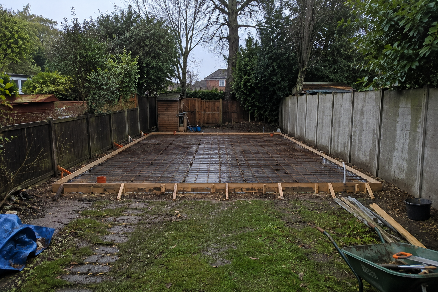 Reinforced concrete base installation in Milton Keynes