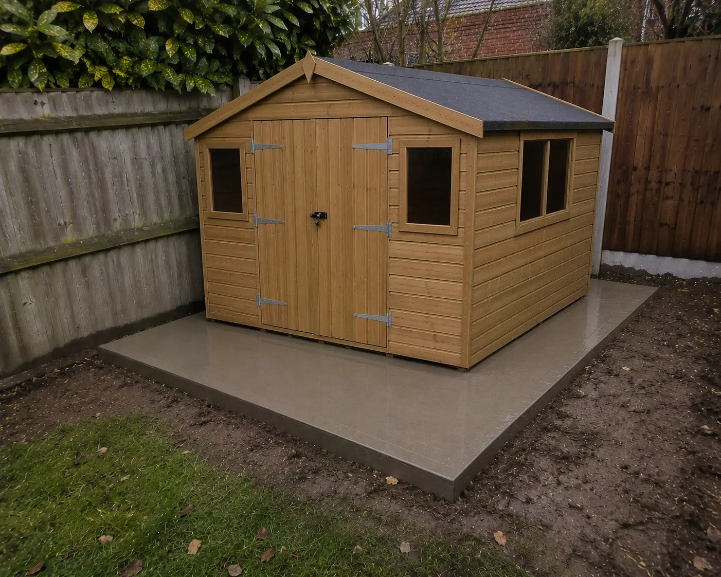shed sitting on shed foundation